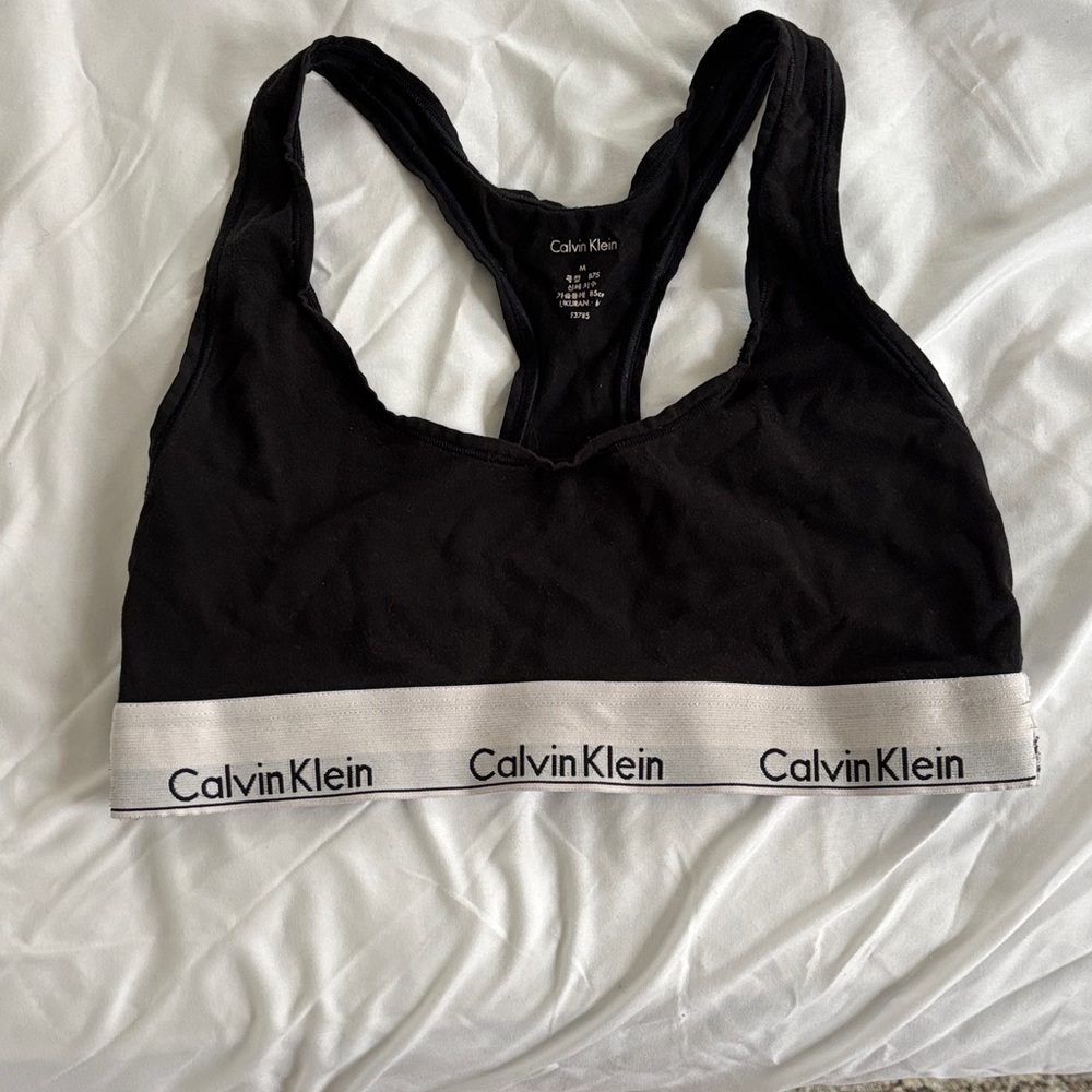 Calvin Klein Black and Gray Sports Bra